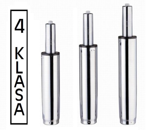 SIŁOWNIK PODNOŚNIK FOTELA KRZESŁA BIUROWEGO, 4KL 150 KG+, CHROM, 3 ROZMIARY