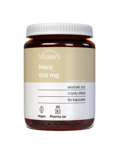 Vitaler's Maca Żeń-szeń peruwiański 600 mg 60 kapsułek