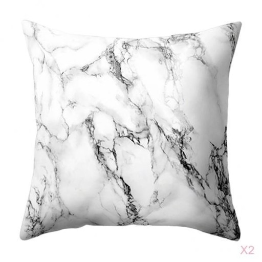 2pcs Luxury Style Marble Pillow Case Skin friendly