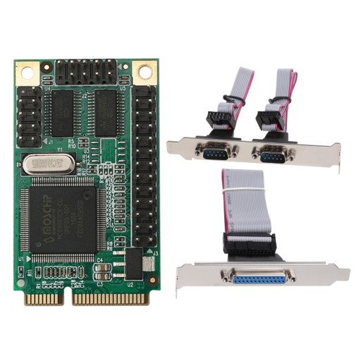 PCI-E 3-Port podwójna DB9 seryjny RS232 1 DB25 rów