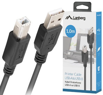 KABEL USB-A(M)->USB-B(M) 2.0 1.0M CZARNY FERRYT