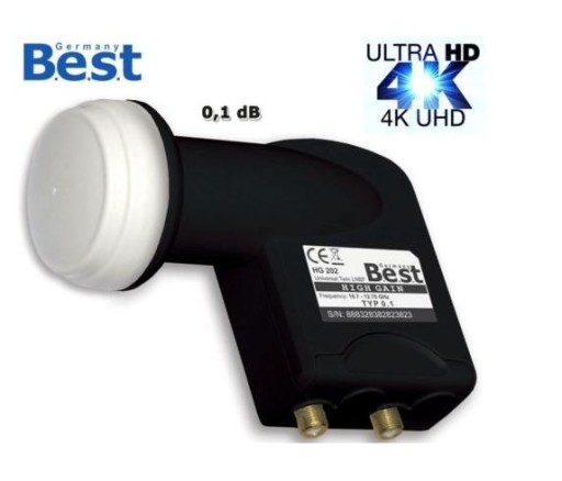 Konwerter LNB Twin BEST HG 202 Ultra Black 0,1dB