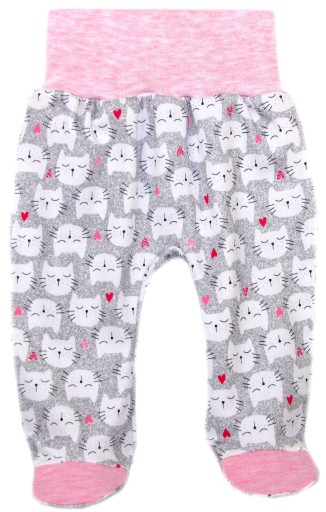PÓŁŚPIOCHY BEZUCISKOWE 68 KAIA-BABY PINK CATS /17/