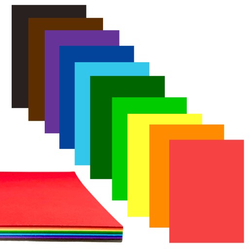 PAPIER KOLOROWY GRUBY TEKTURA A4 300g 20 ARK BLOK