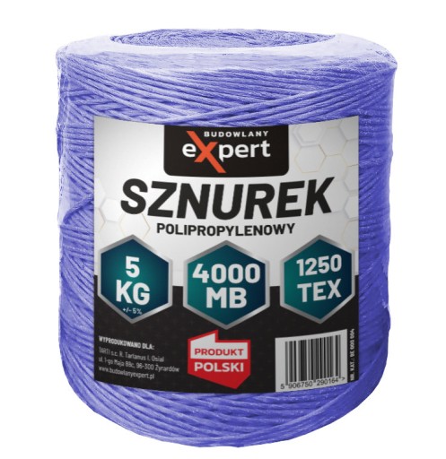 SZNUREK POLIPROPYLENOWY DO WEŁNY 4000mb