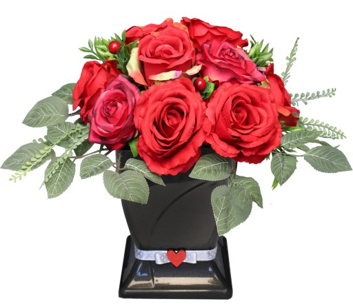 Flower BOX - stroik - 12 RÓŻ czerwonych