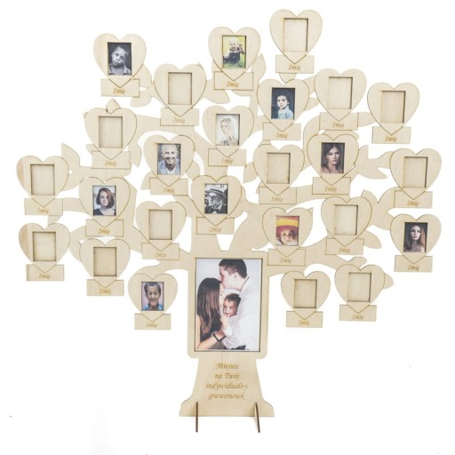 Deku - Drzewo genealogiczne ze zdjęciami 50x50 cm