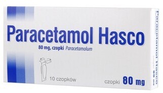 Paracetamol Hasco, czopki 80mg 10szt.