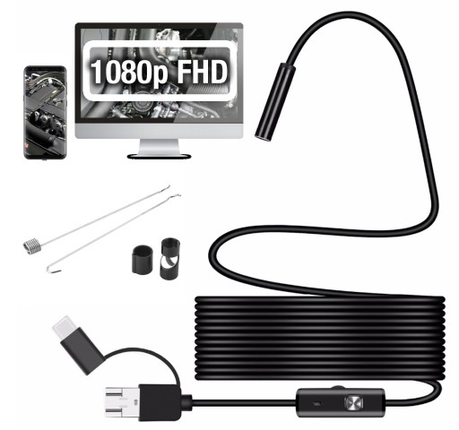 Kamera Inspekcyjna Endoskop MBGLine Android PC FHD USB-C KAMERA WRSZTATOWA