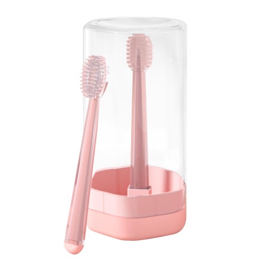 Zestaw szczoteczek do zębów dla niemowląt, Cleaner Toddler Oral Pink