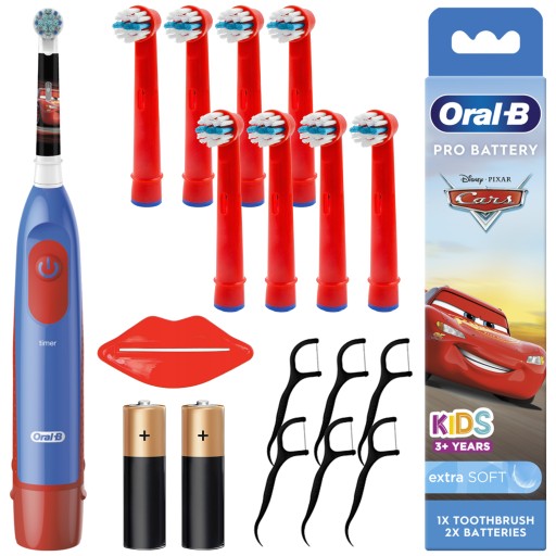 SZCZOTECZKA ELEKTRYCZNA ORAL-B ADVANCE AUTA DLA DZIECI + DODATKI DB5