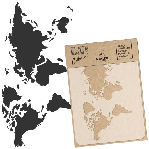 Szablon SCRAPBOOKING DIY /A4/ MAPA ŚWIATA CRAFT