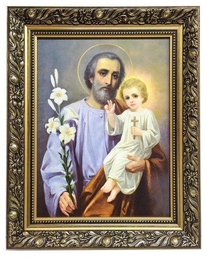 ŚWIĘTY JÓZEF OBRAZY NA ŚCIANĘ W STYLOWEJ RAMIE