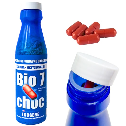 Bio 7 CHOC STARTER POŚ BAKTERIE START rozruch oczyszczalni SZAMBA 5 DAWEK