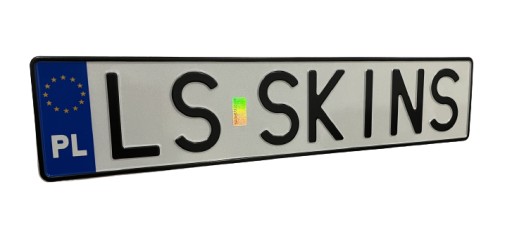 POLSKA tablica +ramka rejestracyjna / HOLOGRAM /