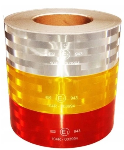 3M 943-71 TAŚMA ODBLASKOWA KONTUROWA METALIZOWANA 51mm x 50m ŻÓŁTA TYP3