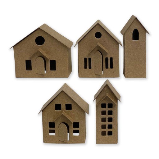 Wykrojnik do papieru Sizzix Thinlits - Paper Village domki 3D