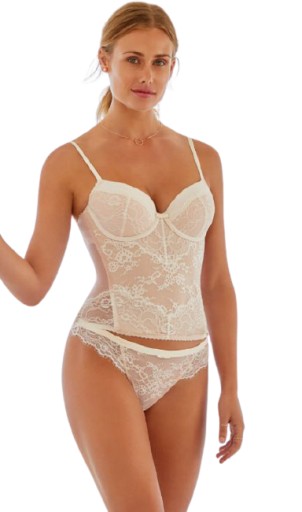 DORINA gorset z tiulu i koronki FLEUR 80A