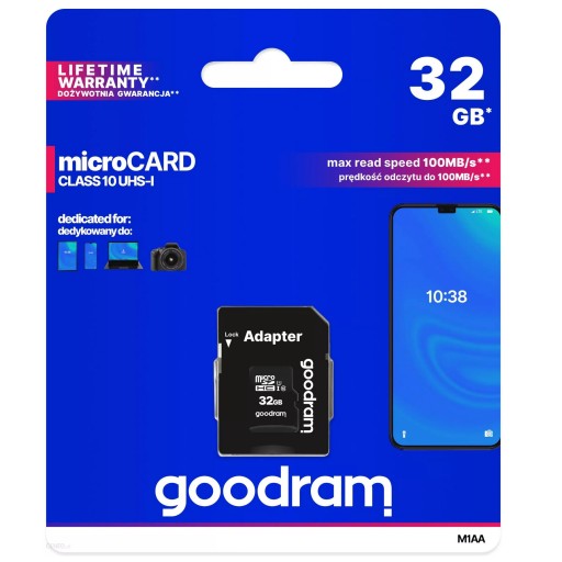 Karta pamięci microSD 32GB do wideorejestratora
