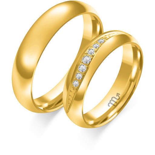 ZŁOTE OBRĄCZKI ŚLUBNE PRÓBA 585 DIAMENT M.JOPEK