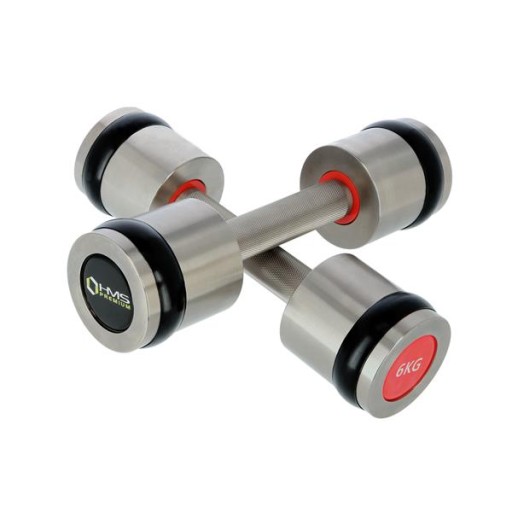 Fitnes HANTLE 2x6kg TRENINGOWE hantelki CHROMOWANE