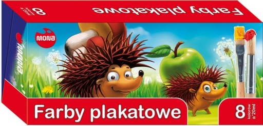 Farby plakatowe MONA 8 kolorów