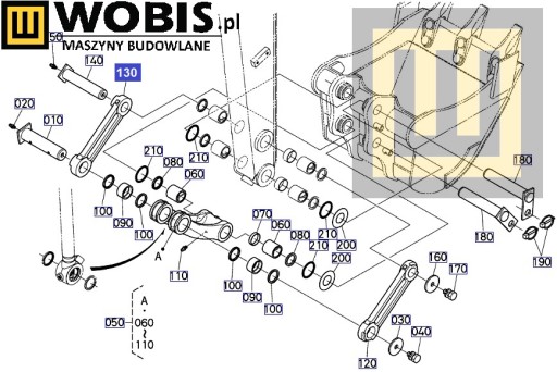 Łącznik łyżki Kubota KX27, KX30, KX61 - RG24866730