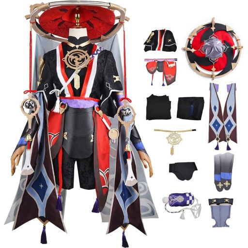 GenshinImpact Scaramouche Cosplay Kostium Czapkami