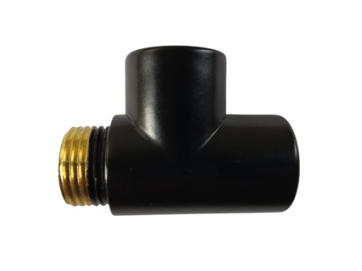 TRÓJNIK DO GRZAŁKI ŁAZIENKOWEJ 1/2'' CZARNY MAT