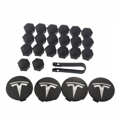 Dekielek Felgę Zestaw Nakrętek Tesla Model 3/S/X/Y