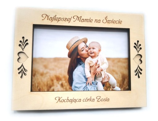 Ramka ze zdjęciem dla mamy na prezent z życzeniami