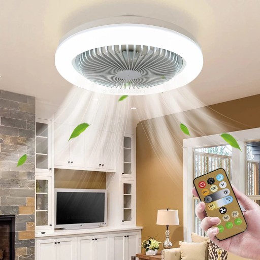 WENTYLATOR WIATRAK SUFITOWY STOJĄCY LAMPA E27