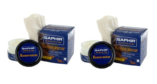 2x Krem Pasta Renowator Odżywka do Skór Obuwia Saphir BDC Creme 50 ml
