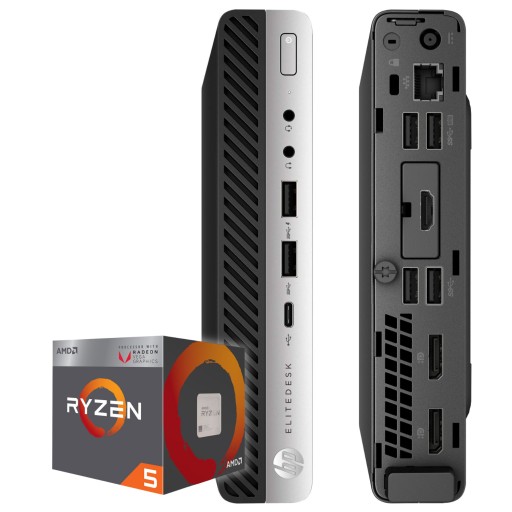 Komputer HP 705 G4 Mini Micro Ryzen 5 16GB DDR4 512GB SSD NVMe Windows 11