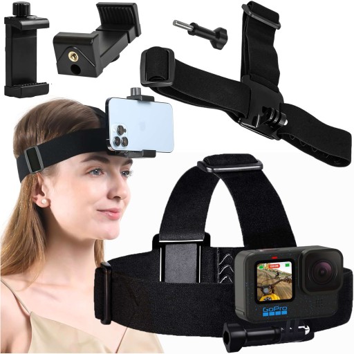 Opaska na Głowę Kask szelki Uchwyt mocowanie do GoPro Hero 12 11 10 9 8 7 6