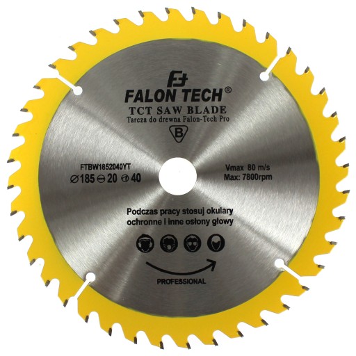 TARCZA DO DREWNA 185/40T Professional PRO LINE FALON-TECH