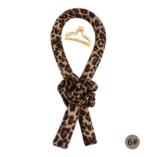 Wave Leopard Heatless Curling Rod Headband Ki