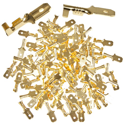 KONEKTOR MĘSKI 6,4mm NASUWKA ZŁĄCZKA 100szt WSUWKI