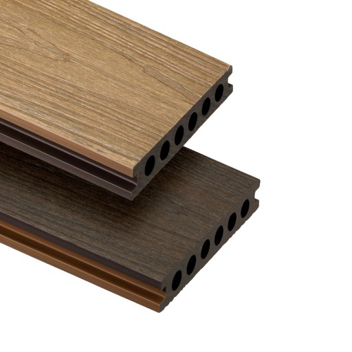 Deska tarasowa WPC BERGDECK W138 struktura drewna dwukolorowa Teak Orzech