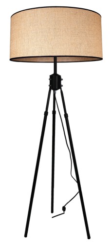 LAMPA STOJĄCA PODŁOGOWA NASTROJOWA JUTA ABAŻUR BIO