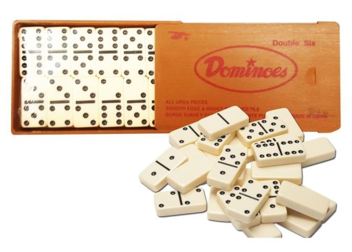 DOMINO KOŚCIANE W PLASTIKOWYM PUDEŁECZKU [GRA]