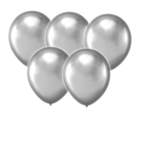 BALONY CHROMOWANE SREBRNE 12cali 5sztuk