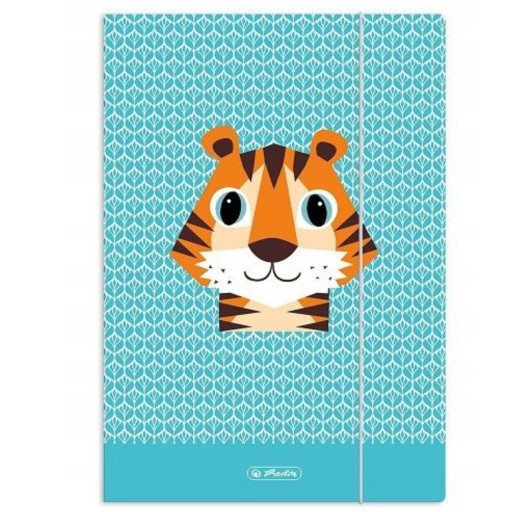 Teczka z gumką szkolna Cute Animals A4 tygrysek