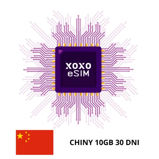 XOXO eSIM Internet Chiny karta eSIM w Chinach z VPN 10GB na 30 dni