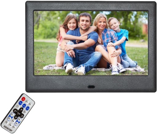 Cyfrowa ramka do zdjęć 7'' 1024x600 czytnik SD USB 2.0 MP3 RMVB zegar alarm