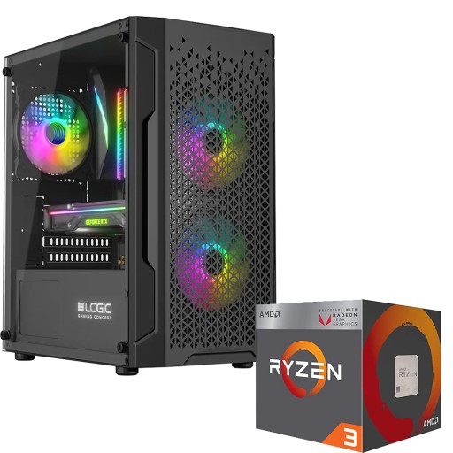 Szybki Gamingowy PC GameRTX | AMD Ryzen |16GB DDR4 | 512GB SSD NVMe|RGB LED