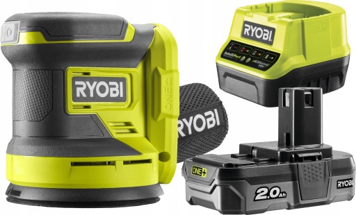 RYOBI SZLIFIERKA MIMOŚRODOWA 18V 125mm RROS18 +2Ah