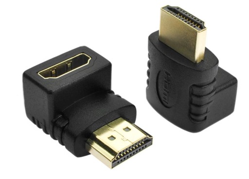 Adapter Wtyk HDMI Gniazdo HDMI Przejście Kątowe Pod Kątem 90° Przejściówka