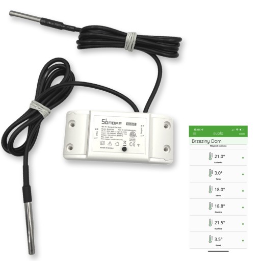 Sonoff wifi 2 x DS18B20 1x10m, 1x1m, termostat