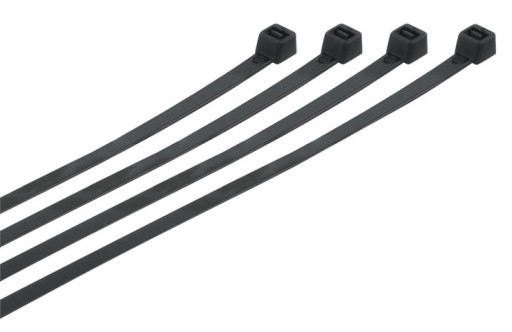 OPASKA ZACISKOWA KABLOWA 4,8x450 CZARNA UV 100szt